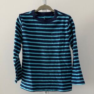 CREWCUTS blue striped long sleeve tee size XXS (2-3)